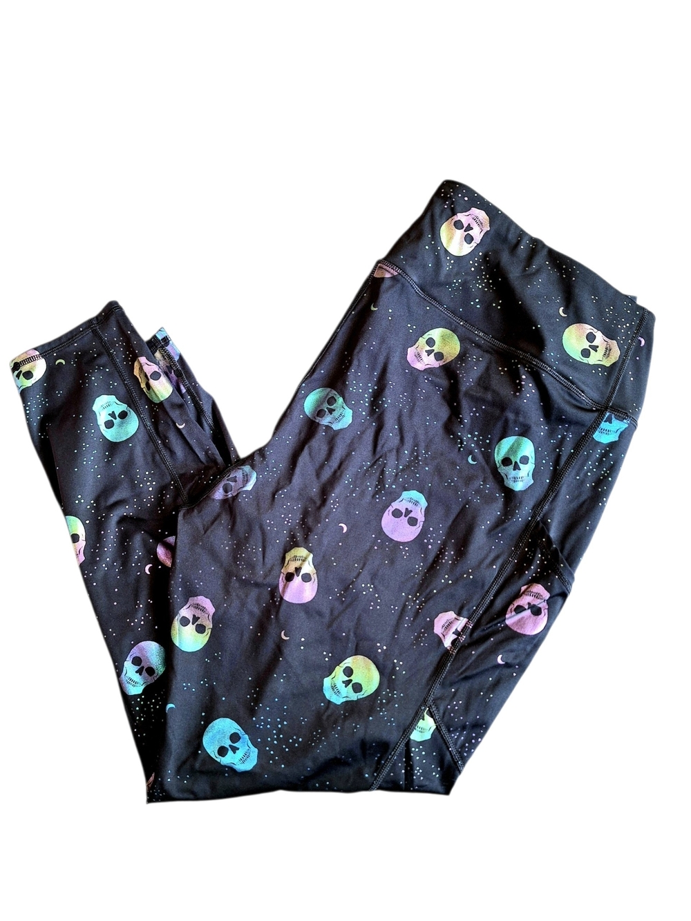 Women's Torrid Glitter Skeleton Active Leggings~Size 3X